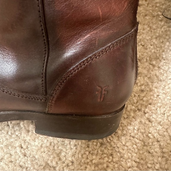 Frye Melissa Stud Back Zip Boots in brown size 6 - Picture 13 of 14
